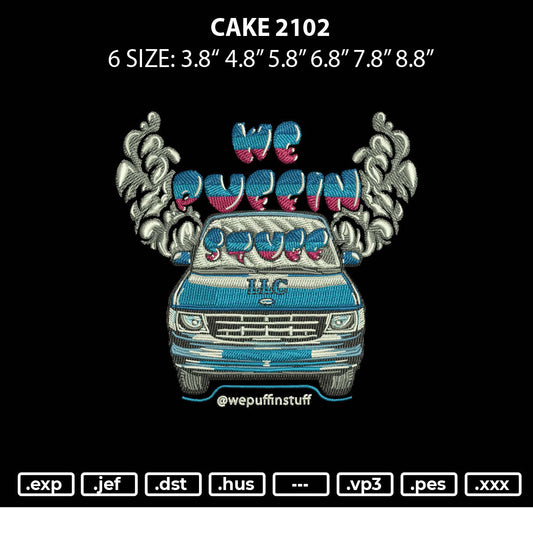 Car 2102 Embroidery File 6 sizes