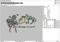Sockmonster Embroidery File 6 sizes