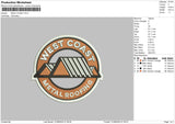 Westcoast Cirlce Embroidery File 6 sizes