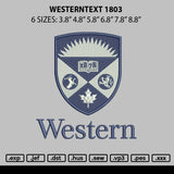 Westerntext 1803 Embroidery File 6 sizes