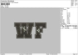 Wftext Embroidery File 6 sizes