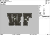 Wftext Embroidery File 6 sizes