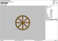 Wheel 0705 Embroidery File 6 sizes