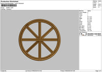 Wheel 0705 Embroidery File 6 sizes