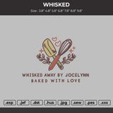 WHISKED Embroidery File 6 sizes