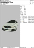 White Car BMW Embroidery File 4 size