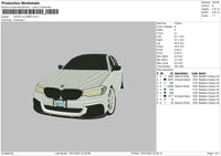 White Car BMW Embroidery File 4 size