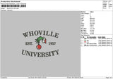 Whovilletext V03 Embroidery File 6 sizes