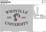 Whovilletext V03 Embroidery File 6 sizes