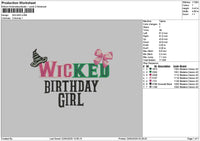Wickedtext 2304 Embroidery File 6 sizes