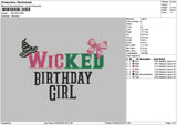 Wickedtext 2304 Embroidery File 6 sizes