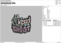 Wicked Ghost V02 Embroidery File 6 sizes