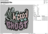 Wicked Ghost V02 Embroidery File 6 sizes