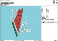 Be Free Text 01 Embroidery File 6 sizes