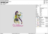 Willowtext Embroidery File 6 sizes