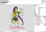Willowtext Embroidery File 6 sizes