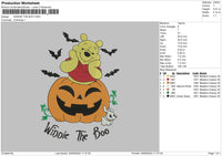 Winnie The Boo Embroidery File 5 sizes