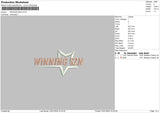 Winning Text Embroidery File 6 sizes