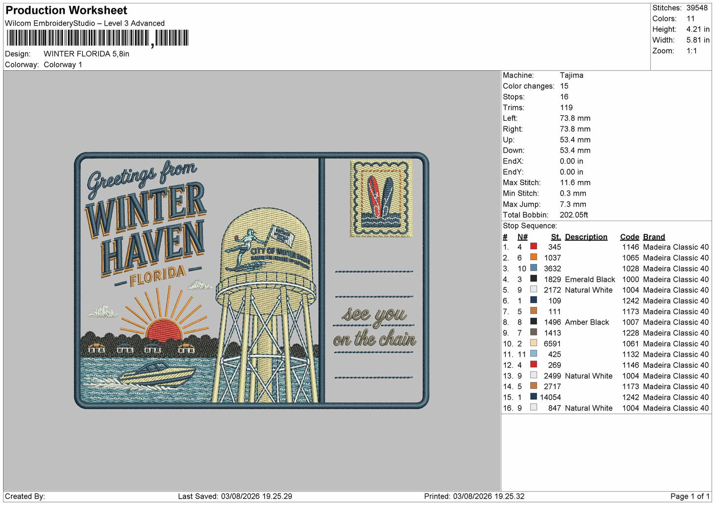 Winter Text Embroidery Machine Design File 6 sizes