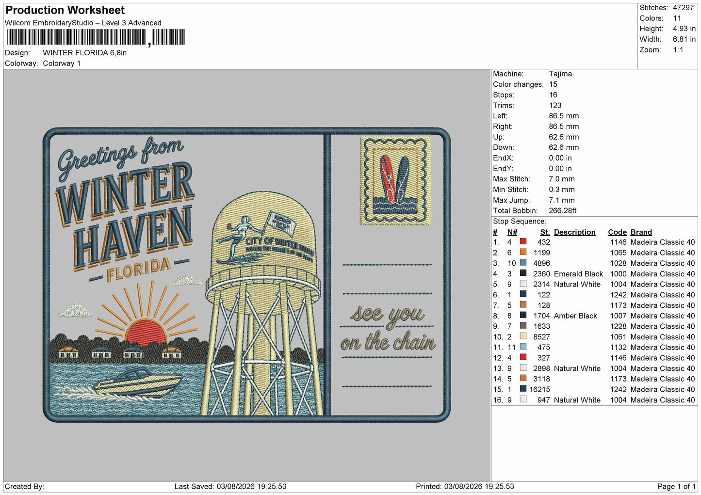 Winter Text Embroidery Machine Design File 6 sizes