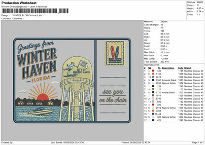 Winter Text 0208 Embroidery Machine Design File 6 sizes