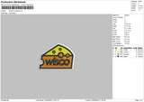 Wisco Cheese Embroidery File 4 sizes