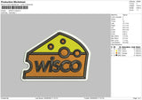 Wisco Cheese Embroidery File 4 sizes