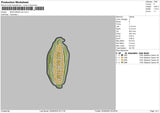 Wisconsin Corn Embroidery File 4 sizes