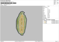 Wisconsin Corn Embroidery File 4 sizes