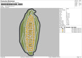 Wisconsin Corn Embroidery File 4 sizes