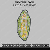 Wisconsin Corn Embroidery File 4 sizes