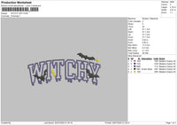 Witchytext App Embroidery File 6 sizes