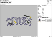 Witchytext App Embroidery File 6 sizes