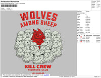 Wolves Embroidery File 3 size