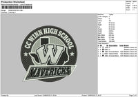W Circle 1308 Embroidery File 6 sizes