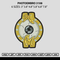Eye 3108 Embroidery File 6 sizes