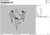 Women Dancing Embroidery File 4 size