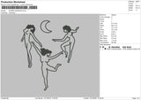 Women Dancing Embroidery File 4 size