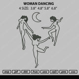 Women Dancing Embroidery File 4 size