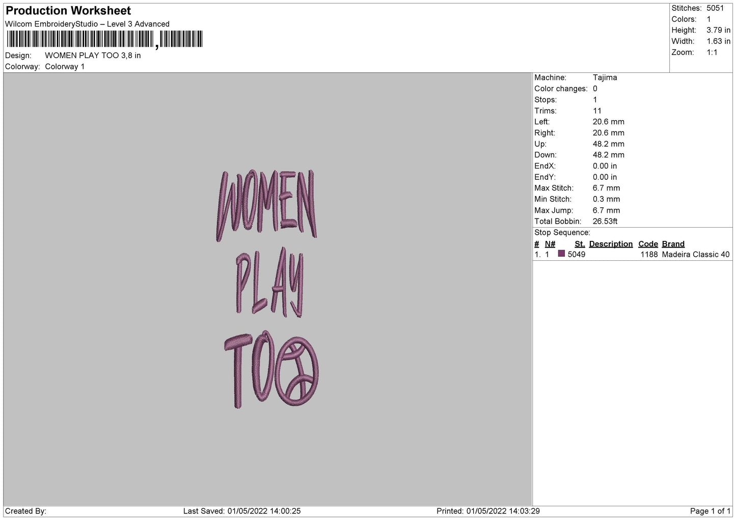Women Play Too Embroidery File 4 size