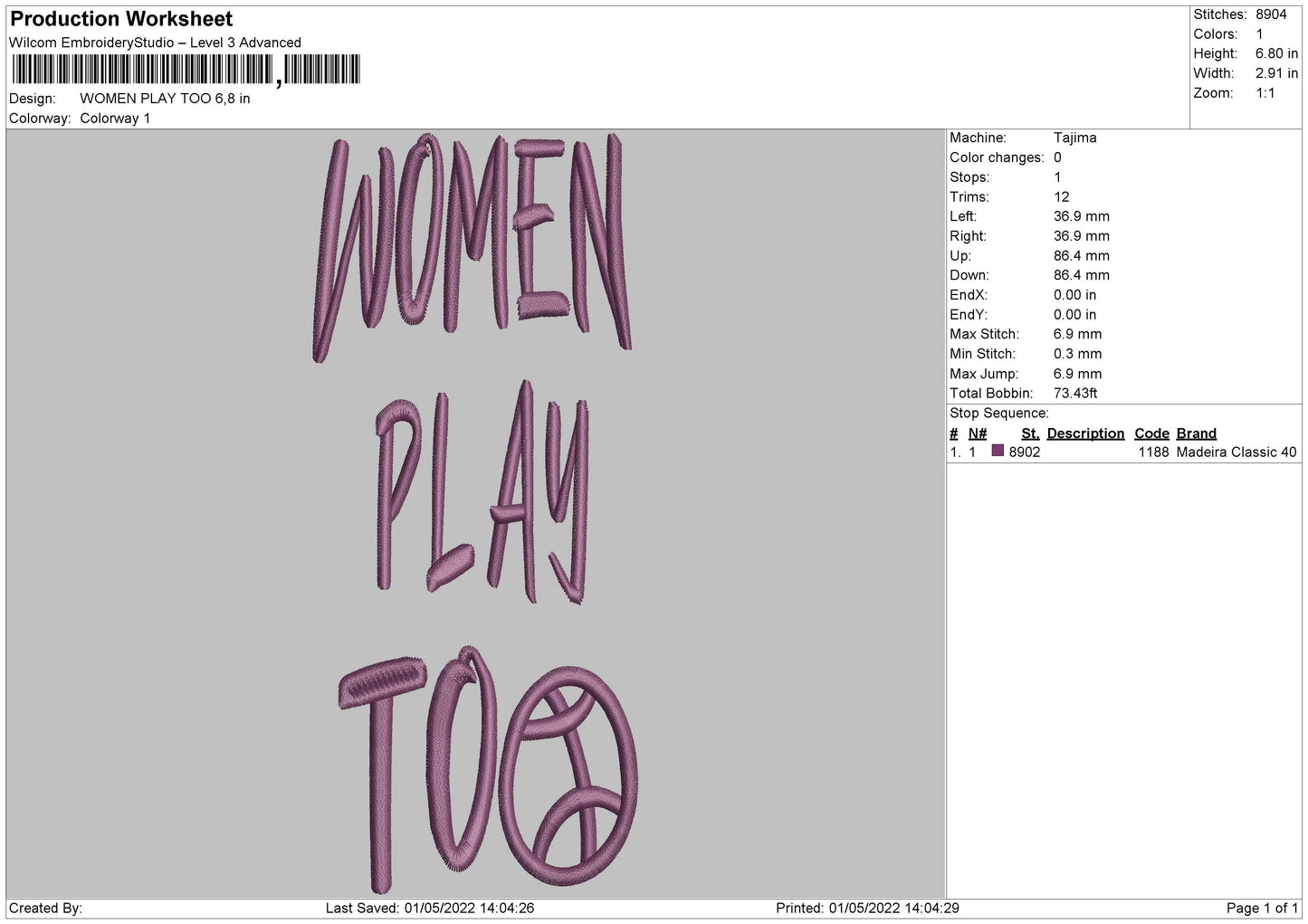 Women Play Too Embroidery File 4 size