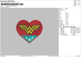 Wonder Woman Logo Embroidery File 4 size