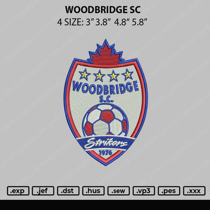 Woodbridge SC Embroidery File 4 size
