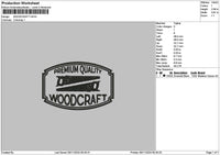 Woodcrafttext Embroidery File 6 sizes