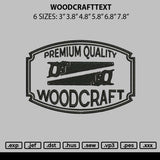 Woodcrafttext Embroidery File 6 sizes