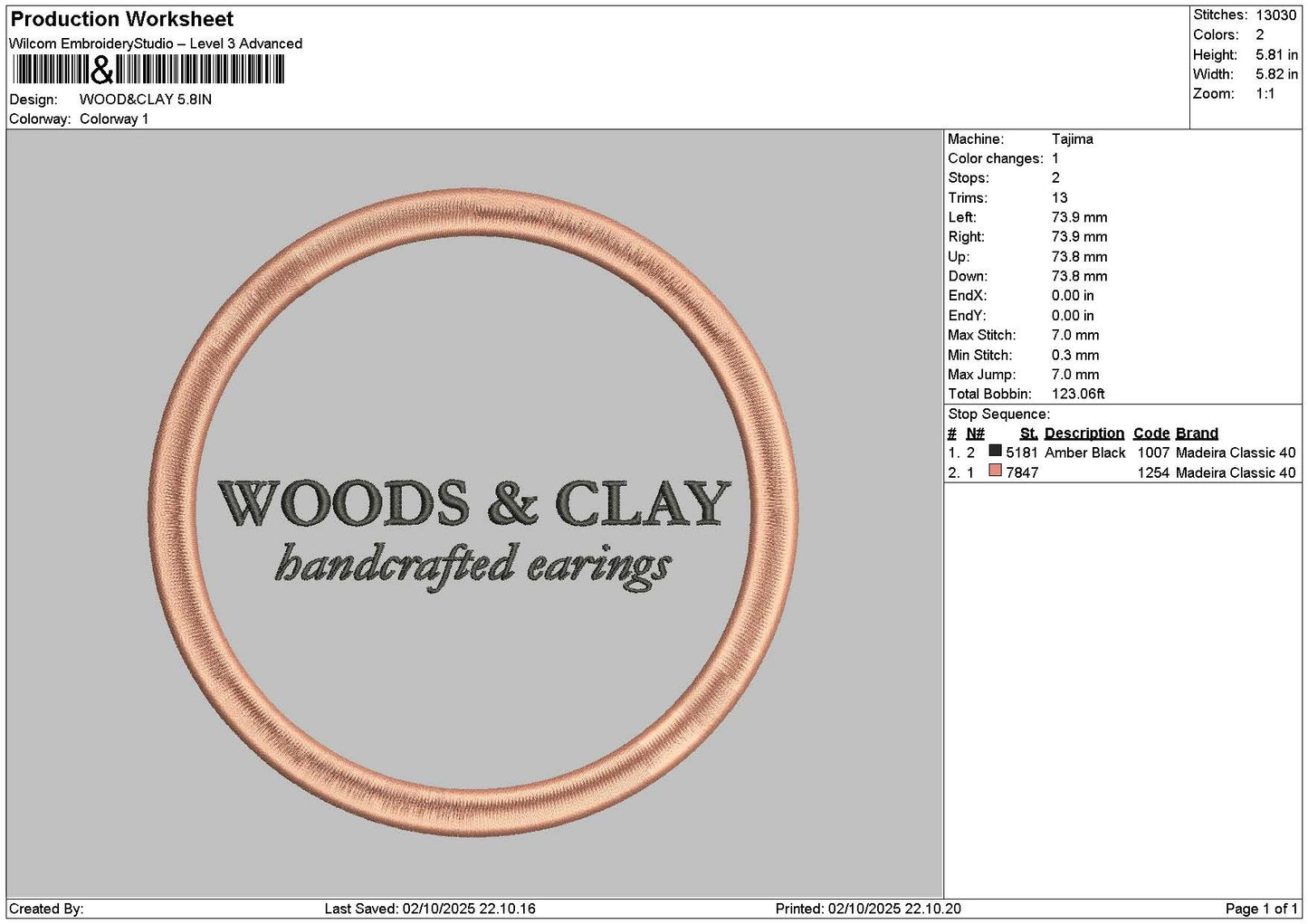 Woodcircle Embroidery File 6 sizes