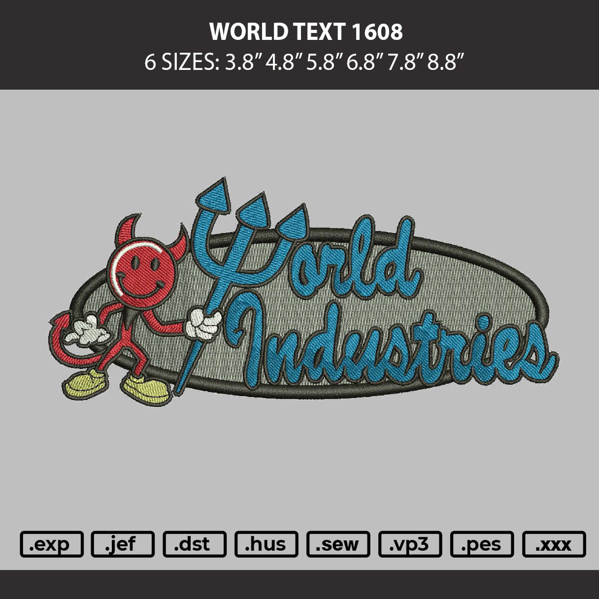 World Embroidery File 4 size
