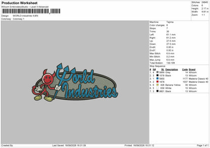 World Embroidery File 4 size
