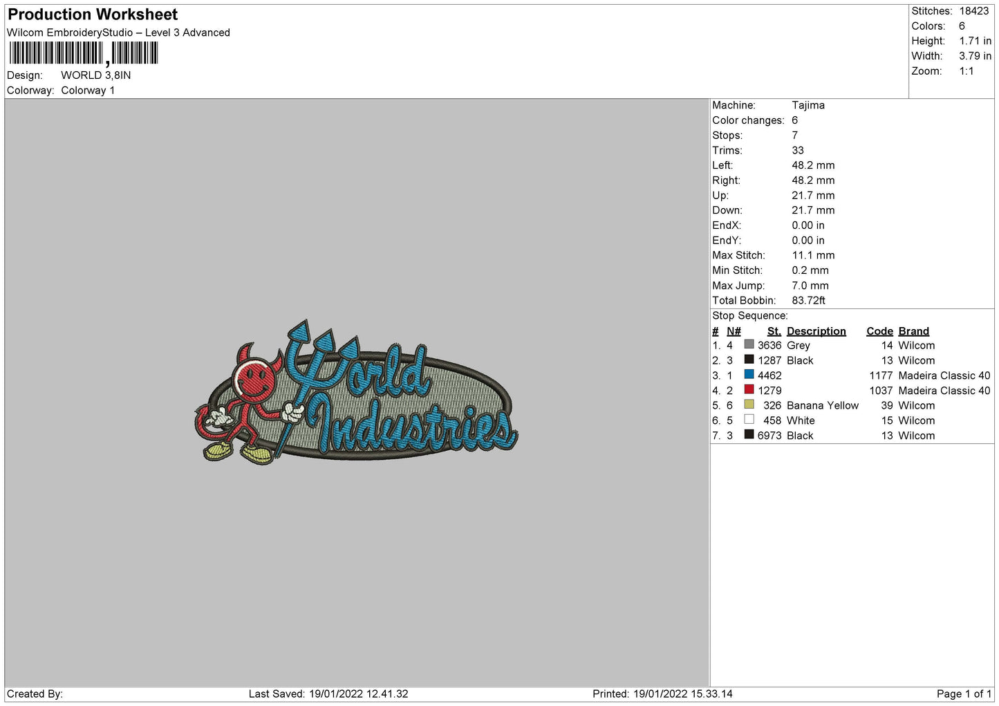 World Embroidery File 4 size