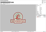 World Performers Embroidery File 4 size